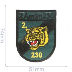 Applicatie tijger 51x74mm zwart-groen - 5st
