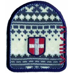 Applicatie Schild Zwitserland blauw wit - 5st