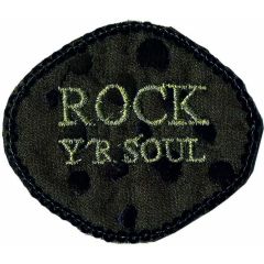 Applicatie Button Rock y'r Soul donkergrijs - 5st