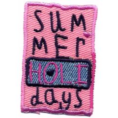 Applicatie Summer Holidays roze - 5st