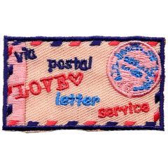 Applicatie Briefkaart roze Love Letter - 5st