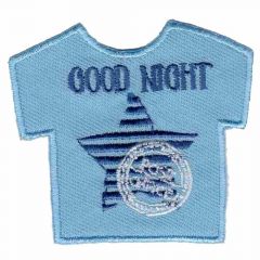 Applicatie Shirt Good Night blauw - 5st