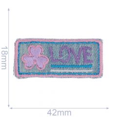 Applicatie Love paars-roze - 5st