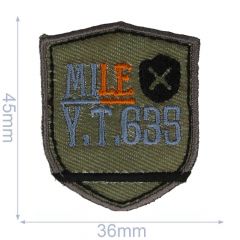 HKM Applicatie mile 36x45mm groen - 5st