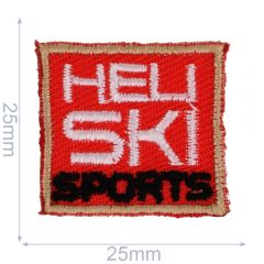 HKM Applicatie heli ski sports vierkant 25x25mm - 5st