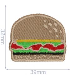 Applicatie Hamburger bruin - 5st