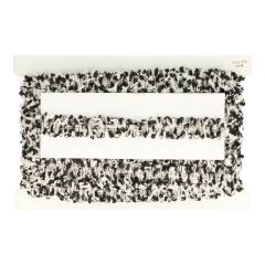 Band zwart wit-lurex zilver 25mm - 20m - 000