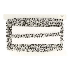 Band zwart wit-lurex zilver 25mm - 20m - 000