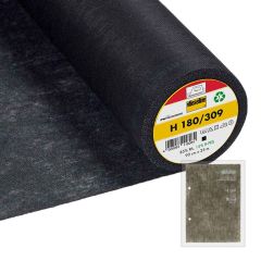 Vlieseline Tussenvoering H180 plakbaar zwart 90cm - 25m