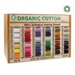 Scanfil Organic cotton display 5x100m - 36 kleuren - 1st