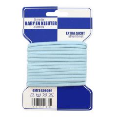 Blauwe kaart baby-kleuter elastiek 6mm - 10x5m