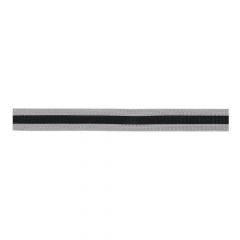 Flexibel band gestreept 25mm grijs-zwart - 25m