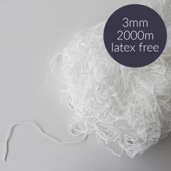 Mondkapjes elastiek latex vrij 3-5mm wit - 1250-2000m