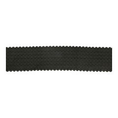 Geweven elastiek glans/mat 60mm zwart - 10m