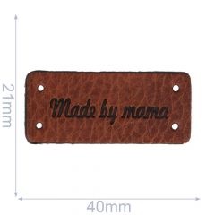 Leren labels made by mama 40x21mm - 10st