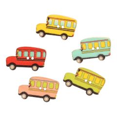 Knoop bus - assorti kleuren in 1 koker - 50 stuks