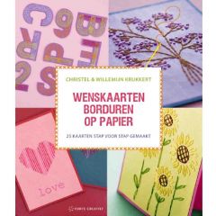 Wenskaarten borduren op papier - Christel Krukkert - 1st