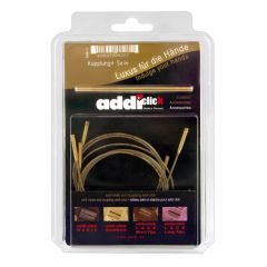 Addi Click kabel set bamboe 60-80-100cm en connector - 1st