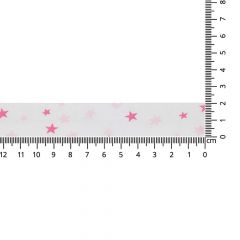 DMC Baby Stars biaisband grote sterren roze - 20m