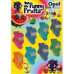 Opal Funny Fruits 4-draads 5x100gr - 8 kleuren - 1st
