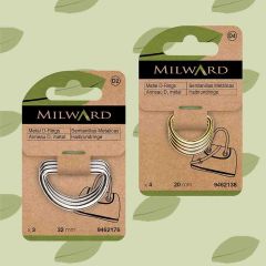 Milward D ring nikkel - 5x4st