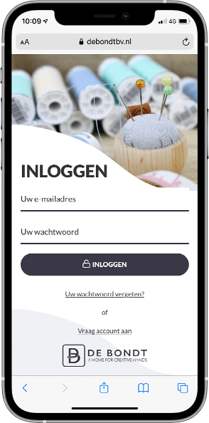 login screen